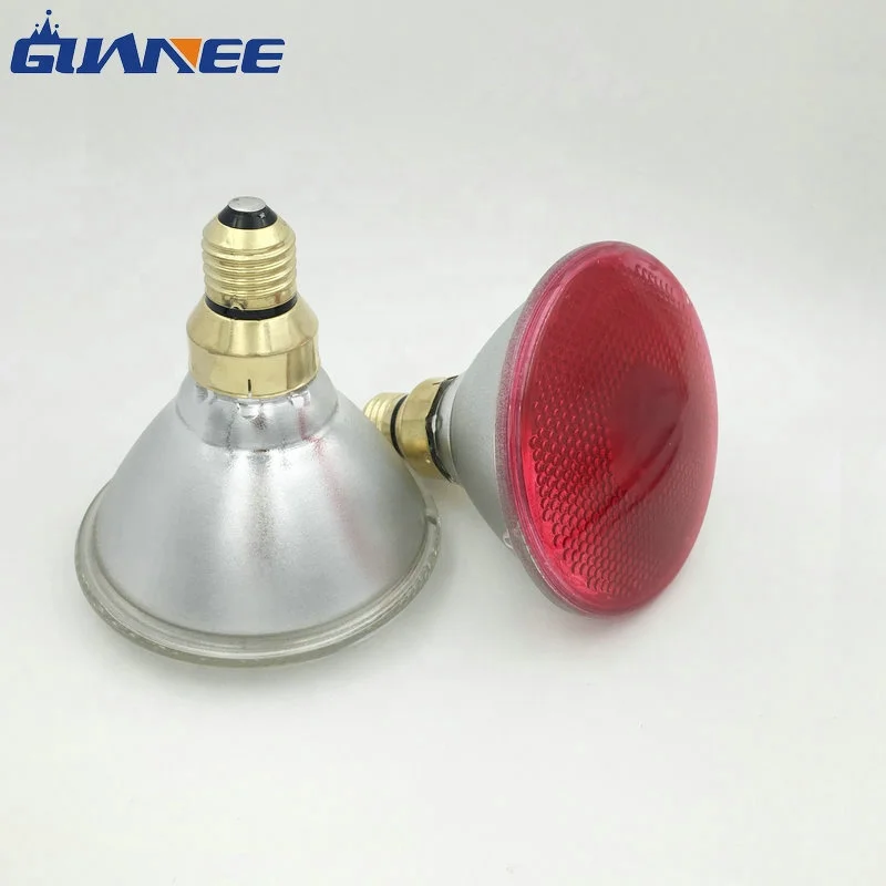 CE approved molded glass press glass PAR38 halogen infrared lamp infrared light bulb 150W for poultry farming or Sauna