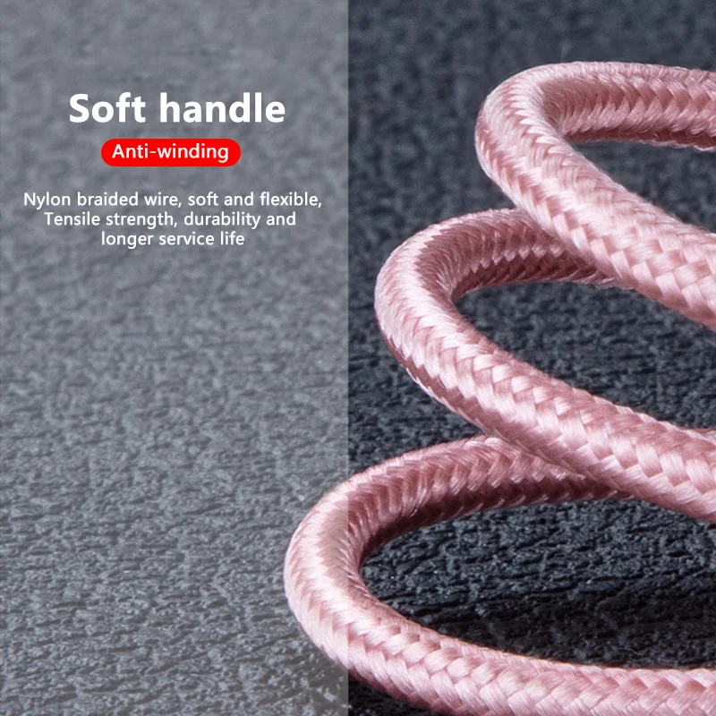 Wholesale zinc alloy usb cable nylon braided for iphone 2.1A fast charger custom usb data charging cable - ANKUX.COM
