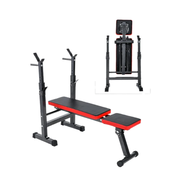 

Home training gym exercise weight lifting exercise adjustable squat dumbbell bench frame with bench press, Black