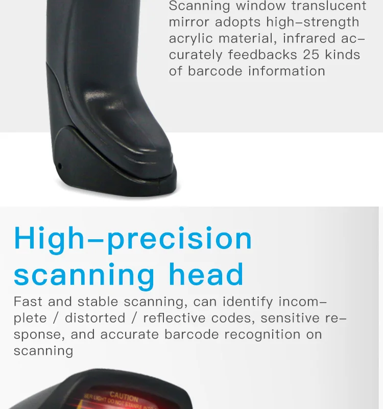 便携式 1D 自动无线符号枪标签条码阅读器经济高效