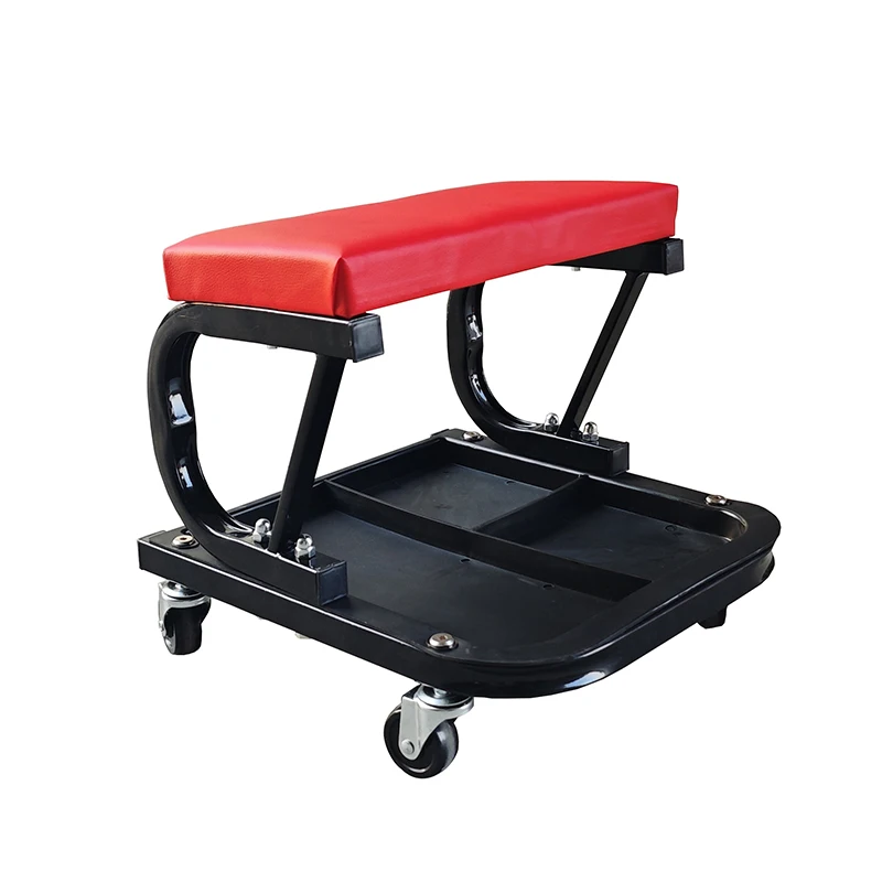 LEADLOONG Heavy-duty Manual Car Repair Bench Garage Tool Bracket Roller Cart Tool Box with Tray for Automobile Repair Made China