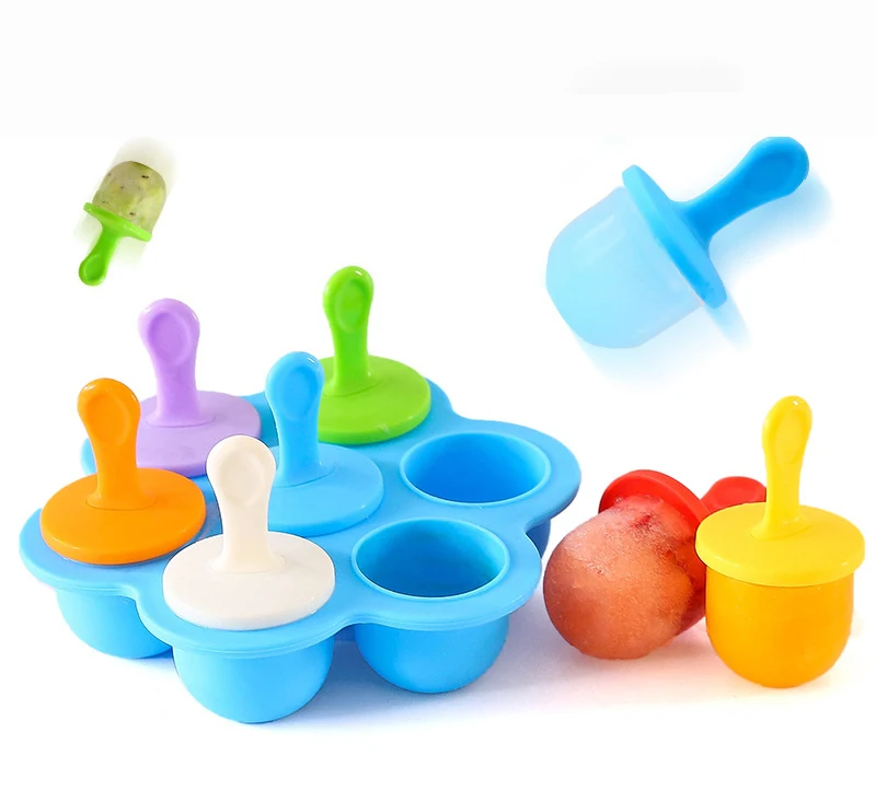

Top Quality Easy To Demold Fruit Popsicles Mold Ice Cream Popsicle Molds, 7 colors