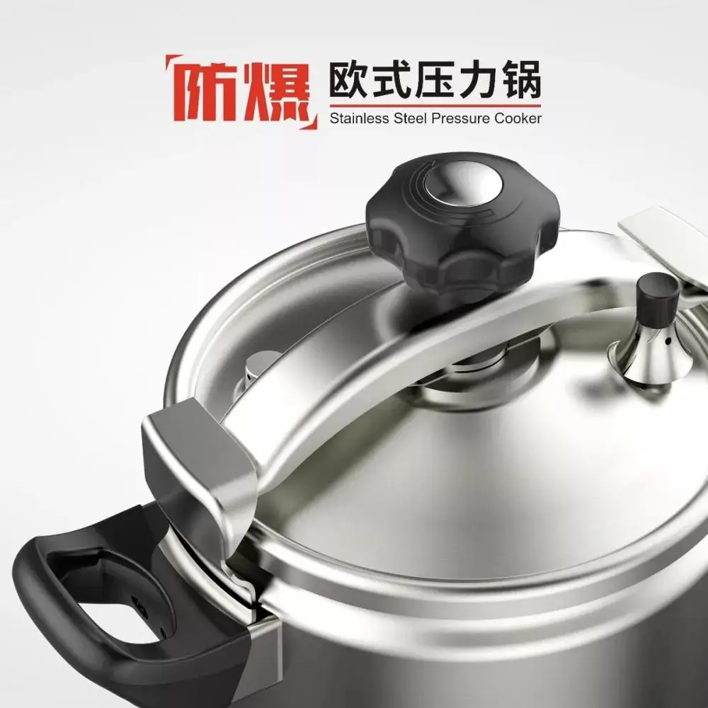 
stainless steel Explosion-proof commercial induction pressure cooker fashion middle pressure cooker 