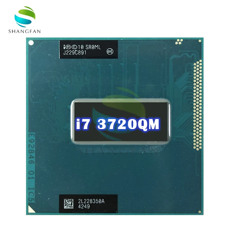 

For Intel Core i7-3720QM i7 3720QM SR0ML 2.6 GHz Quad-Core Eight-Thread CPU Processor 6M 45W Socket G2 / rPGA988B