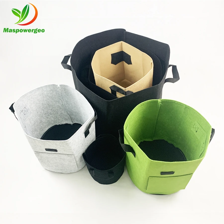 

30 gallon geotextile fabric grow bags planter, Black ,white ,brown etc
