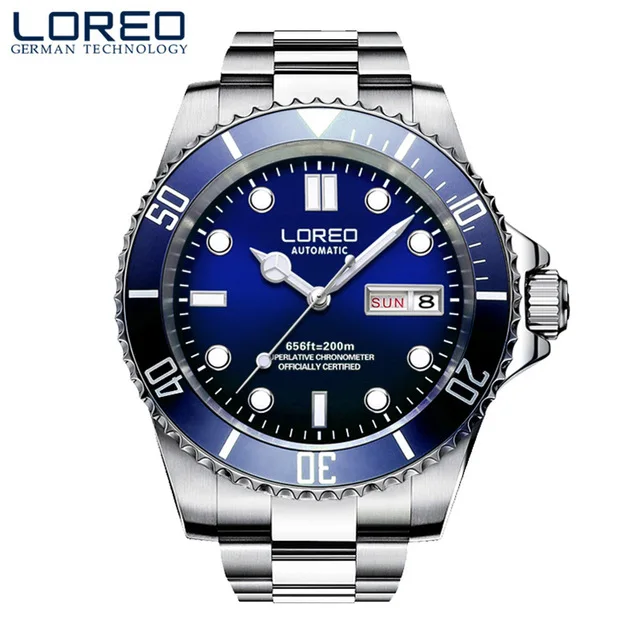 

LOREO 9203G Mechanical Watch Luxury Brand Strainless Steel Automatic Mechanical Luminous Men Watch