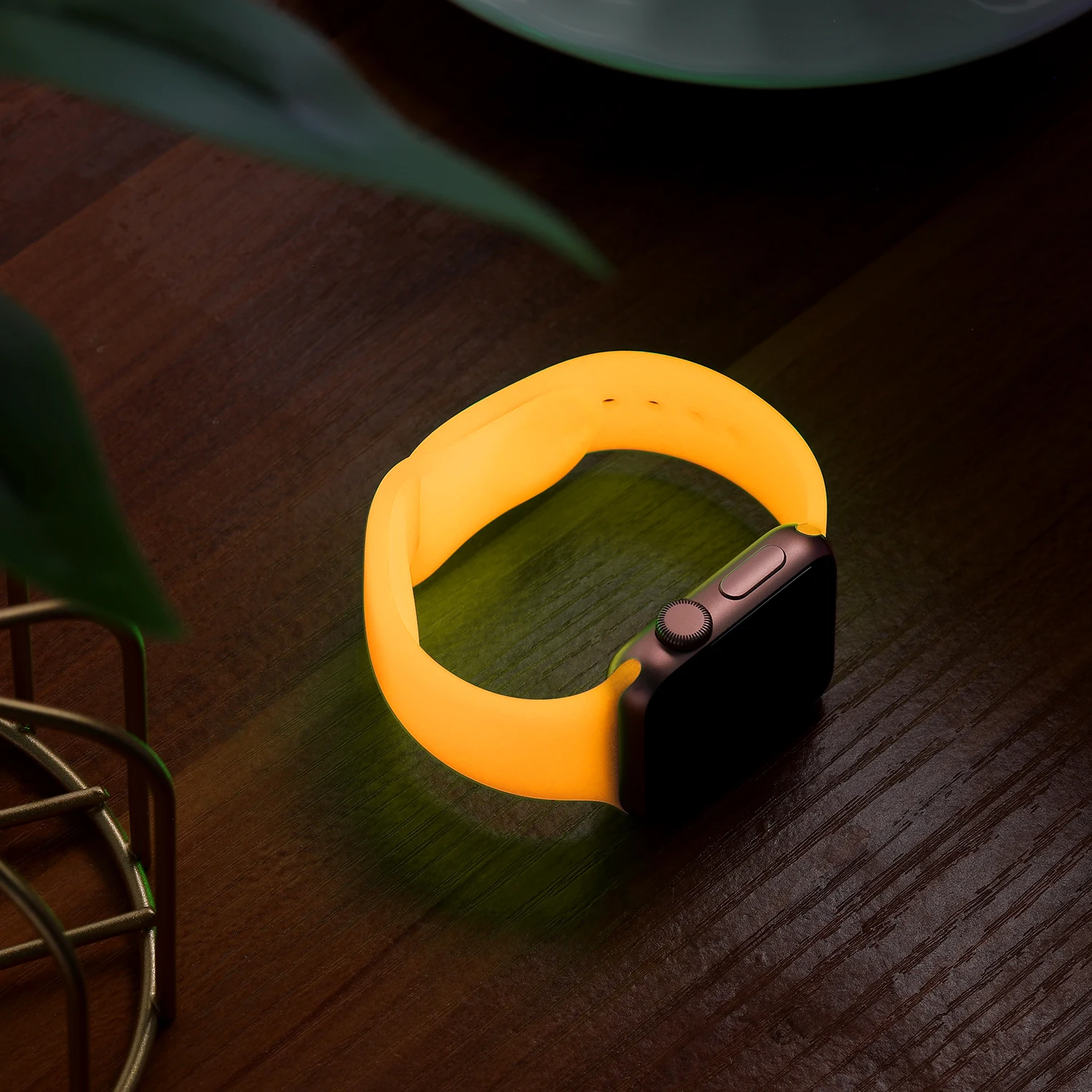 

Plain Apple Watch Band Night Glow 41MM 45MM Rubber Band for iWatch Shine Silicone Watch Strap