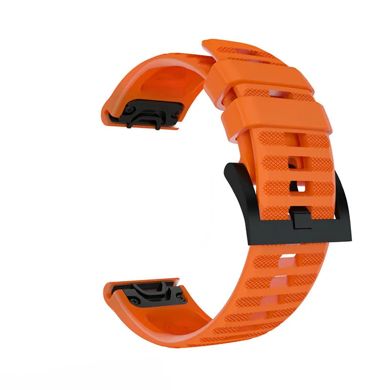 22/26MM Easy-fit Soft Silicone Watch Band Replacement for Garmin Fenix 6/Fenix 6 Pro/Fenix 5/Fenix 5Plus Smartwatches