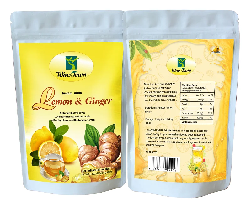 

Winstown Top quality instant lemon and ginger tea Weight loss Lemon ginger tea whitening freckle detox tea