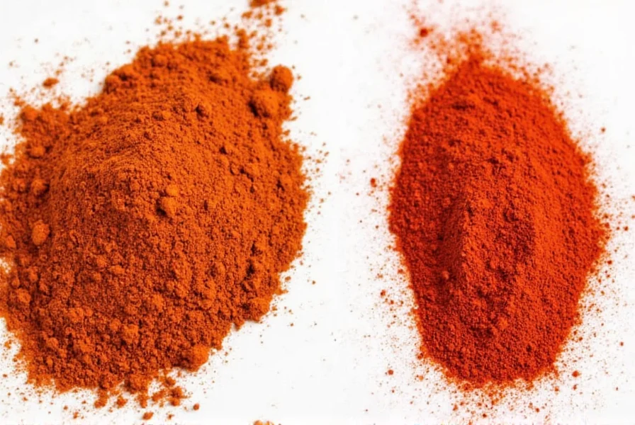 Chef's hand measuring cayenne powder into a dish for precise heat control