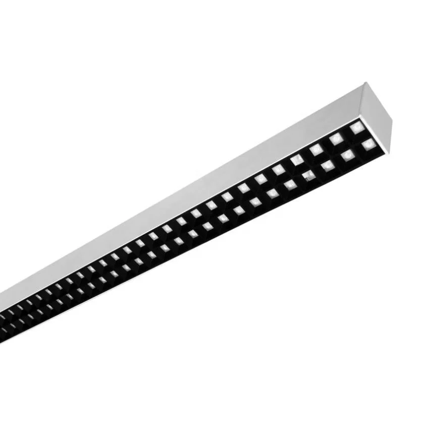Sundopt Viewline Ceiling Indoor Aluminum Lamp Linear Grill Recessed Surface Mounted Linear Pendent Light For Commercial Use