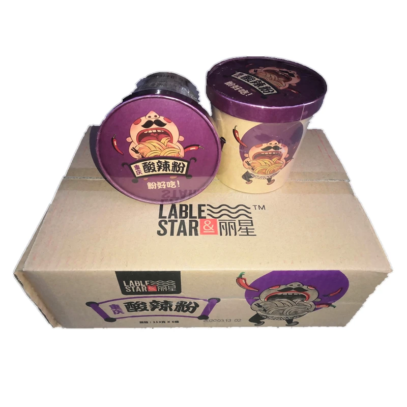 
Six cartons of Lixing hot and sour noodles Chinese vermicelli instant noodles package food sweet potato noodles Chinese food 