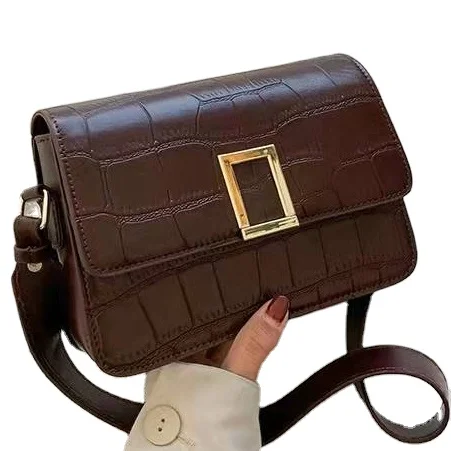 

Stone pattern small bag women's 2021 new style retro small square bag trend leisure and versatile