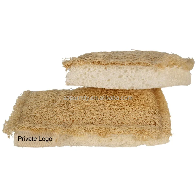 

Custom Eco Friendly Biodegradable Loofah Wood Pulp fiber Kitchen Cellulose Dish Cleaning Sponge