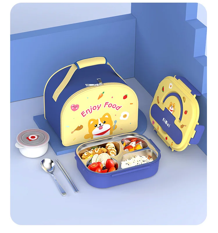 

Y21 Food Grade 316 Stainless Steel Lunch Box Colorful Cartoon Food Packing Thermal Lunch Box Portable Kids Bento Lunchbox