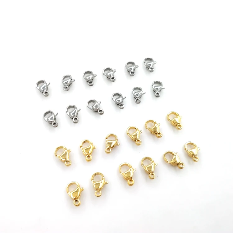 

Stainless Steel Lobster Clasps for Jewelry Making, DIY Charm Connecting, 50 Pieces 10 X 5 mm, As pitures