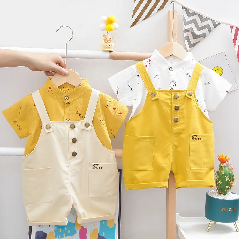 

2021 popular children's clothing suit boys' clothing summer new children's cotton suit