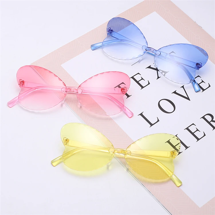 

2020 New Arrivals Wholesale Fashion Butterfly Kids Girls Shades Sunglasses Custom Logo Anti Uv