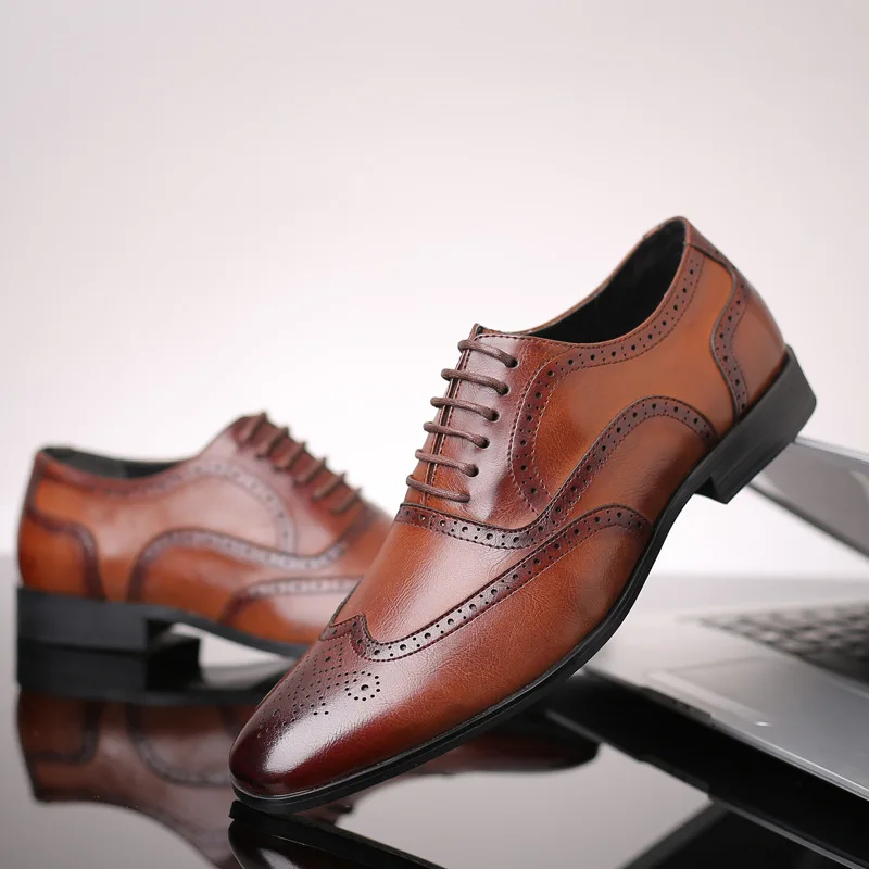 

Erkek Ayakkab Nubuck Men Classical Dress Business Oxfords Style Leather Single Shoes Made In China, Black,brown