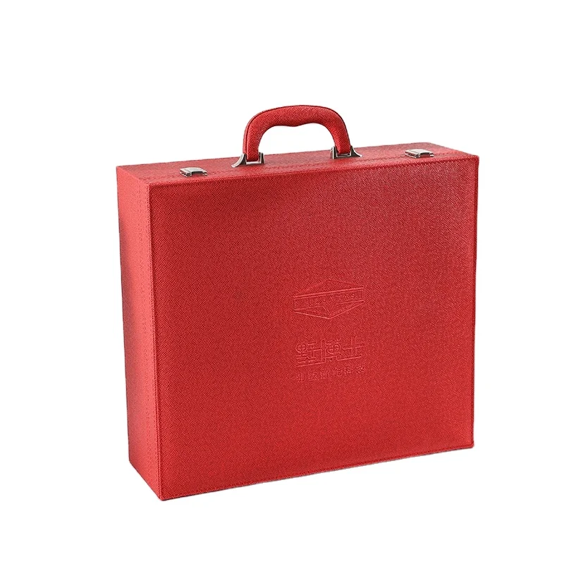 

Goldbox wholesale custom leather home storage box gift bag custom logo