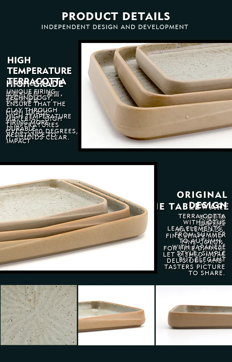 Japanese cafe sushi pasta porcelain dinner set square ceramic plates for restaurant