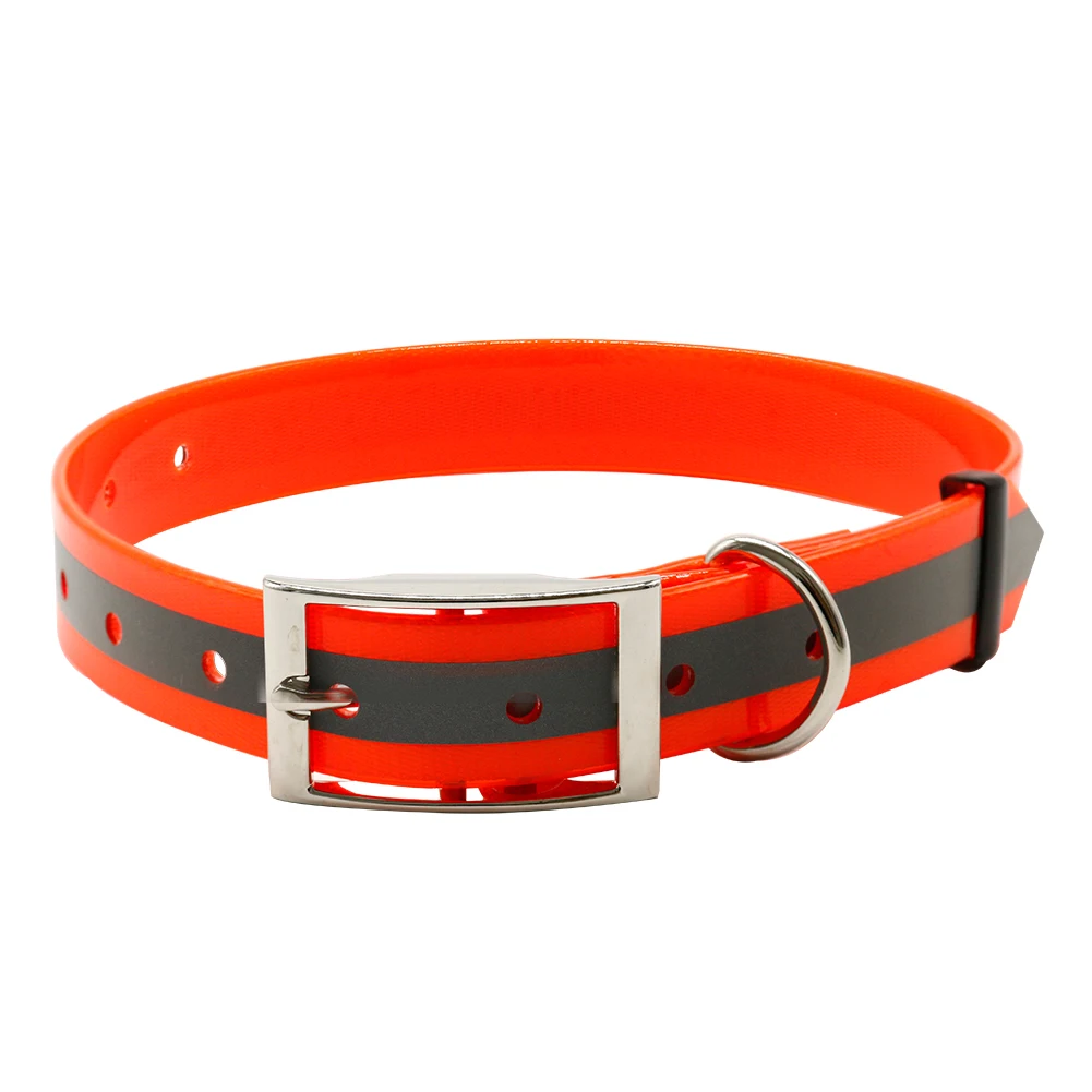 

GPS tracking reflective TPU Coated Nylon Dog collar for Small middle large dogs