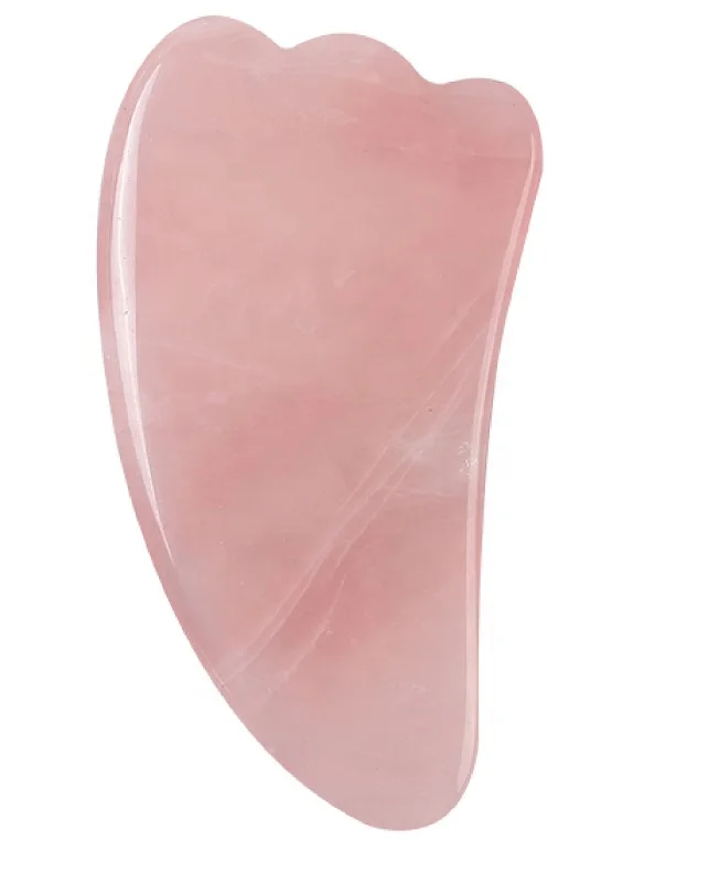 

100% Natural Premium Rose Quartz Angel Wing Gua Sha Scraping Massage Tool