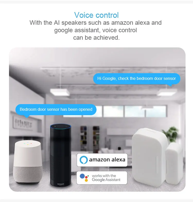 ZigBee Door Window Sensor for ZigBee Smart Home Smart Hotel Home Security Automation Compatible with TuyaSmart and Smart Life - ANKUX.COM