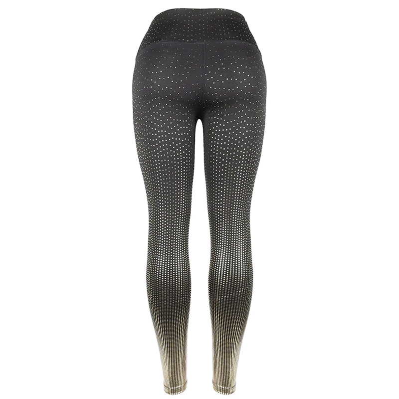 

PPopular design womens high waist comfortable yoga legging, Black/gold