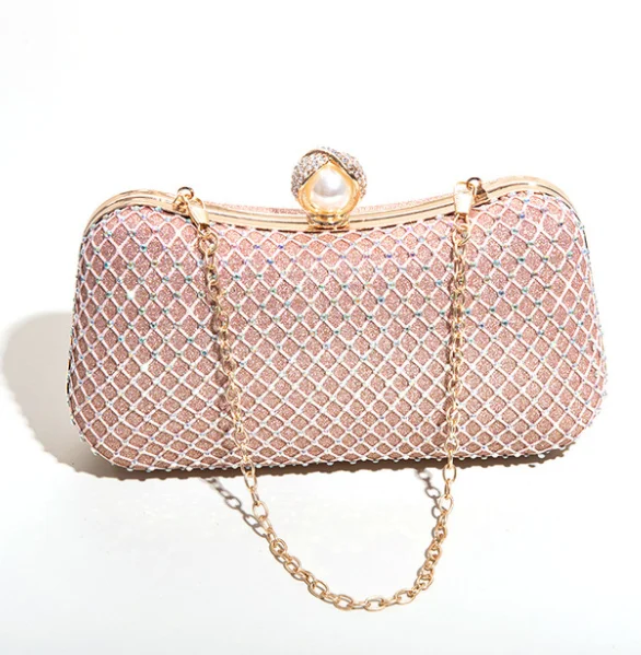 

New style rhinestone bag dinner clutch bag diamond-studded one-shoulder trendy bags evening handbag dubai handbags