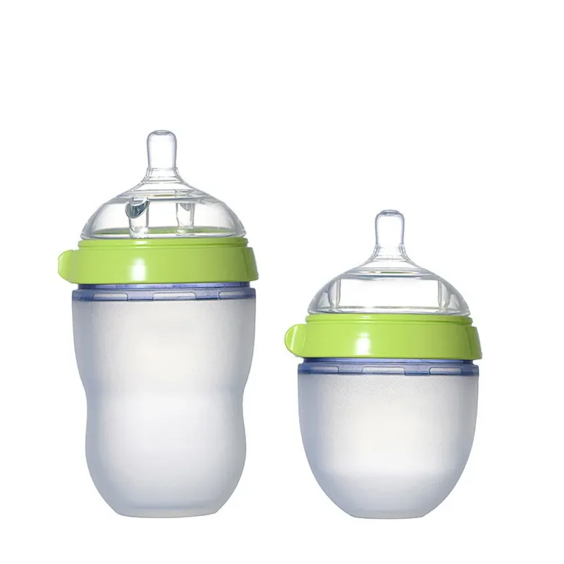 

2023 Hot Sales New Design Baby Silicone Nursing Bottle Durable Baby Feeding Milk Bottle Portable Baby Milk Bottle For Newborn