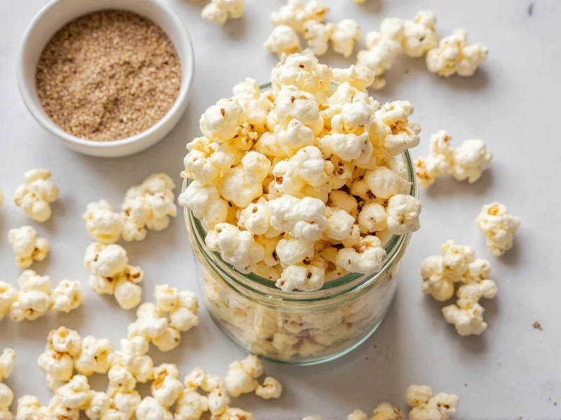 Savory popcorn with everything bagel seasoning in mason jar