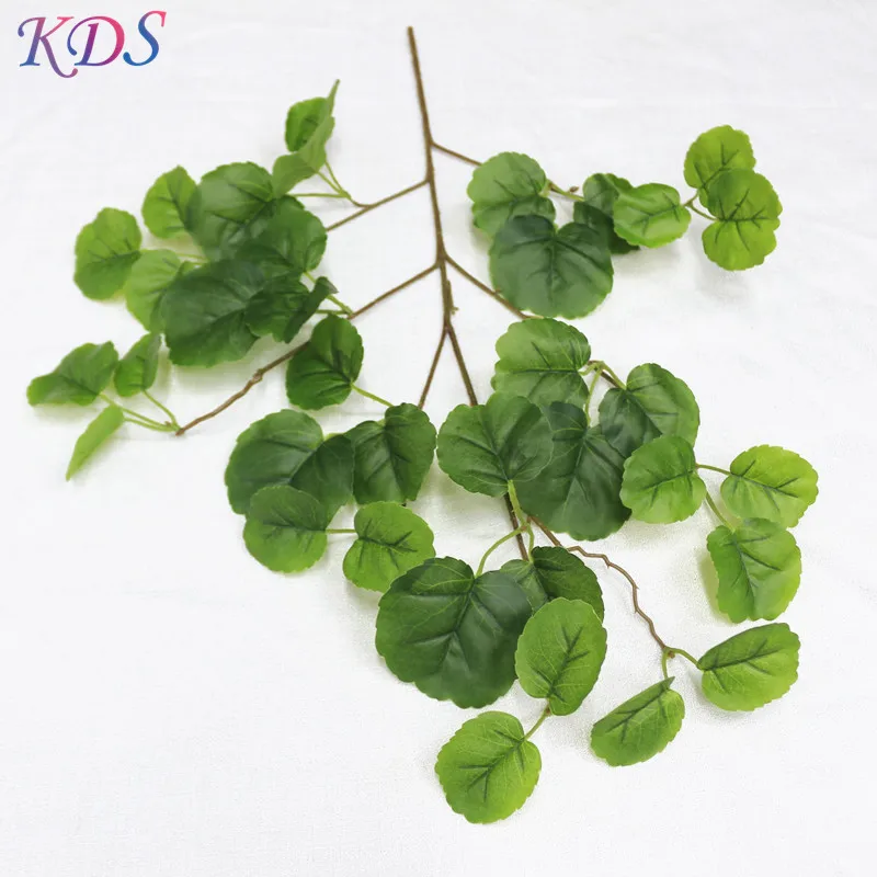 Artificial Tree Branches And Leaves Plastic Maple Leaf Green Banyan
