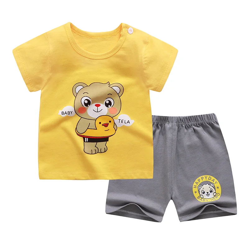 

Children's clothing wholesale boy 2-7 year sportswear clothing children's clothing cotton printed t-shirts and shorts