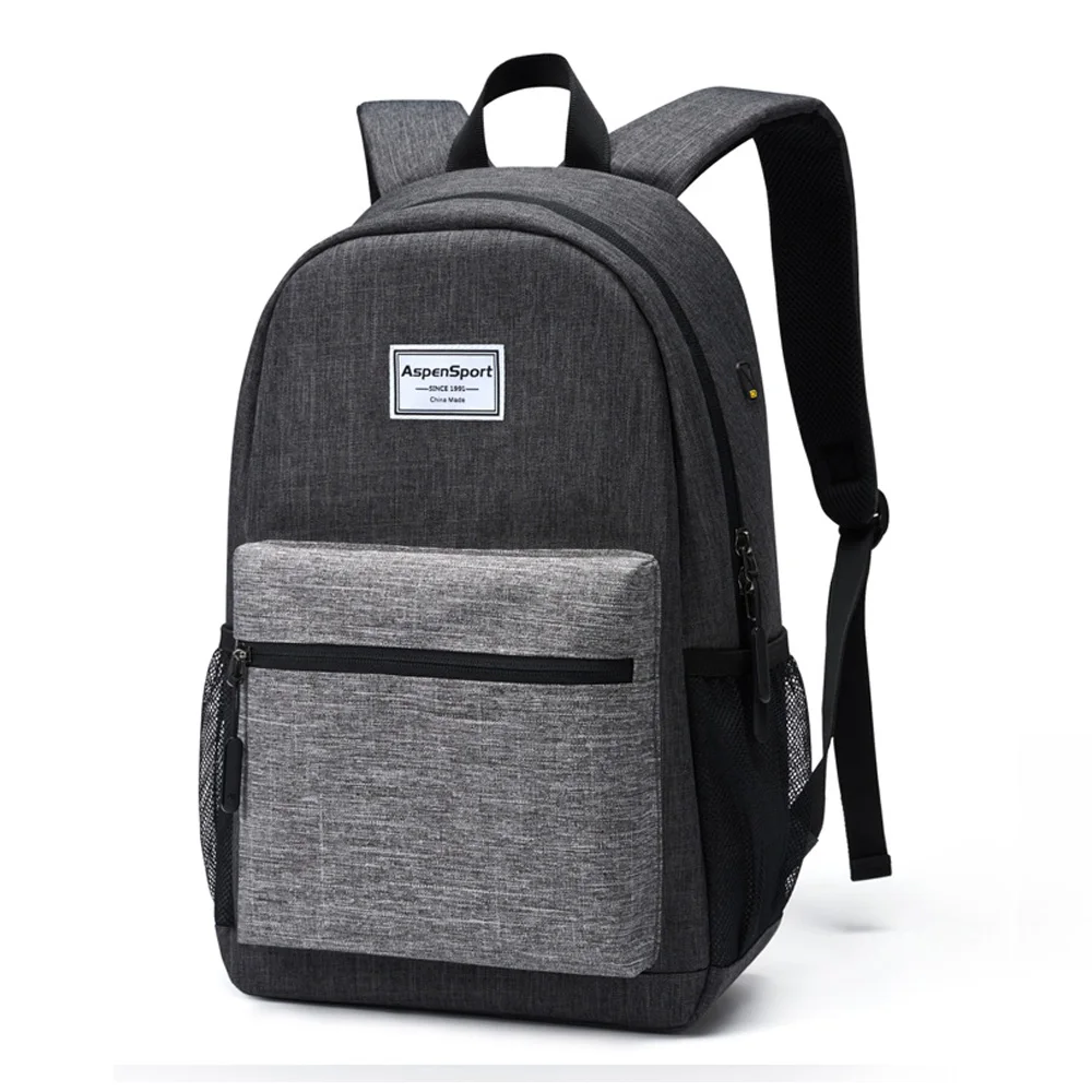 

AspenSport Stylish Simple Lightweight Middle High College Bookbags For Teenagers Backpack School, Dark gray, lght gray, navy/gray, red/gray, pink/gray, gray/navy