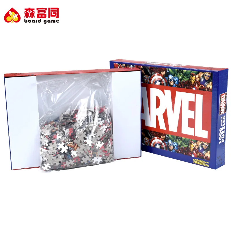 
High Quality Blank Puzzle Board Printing 1000 Pieces Super Hero Cartoon Puzzle Game Jigsaw 