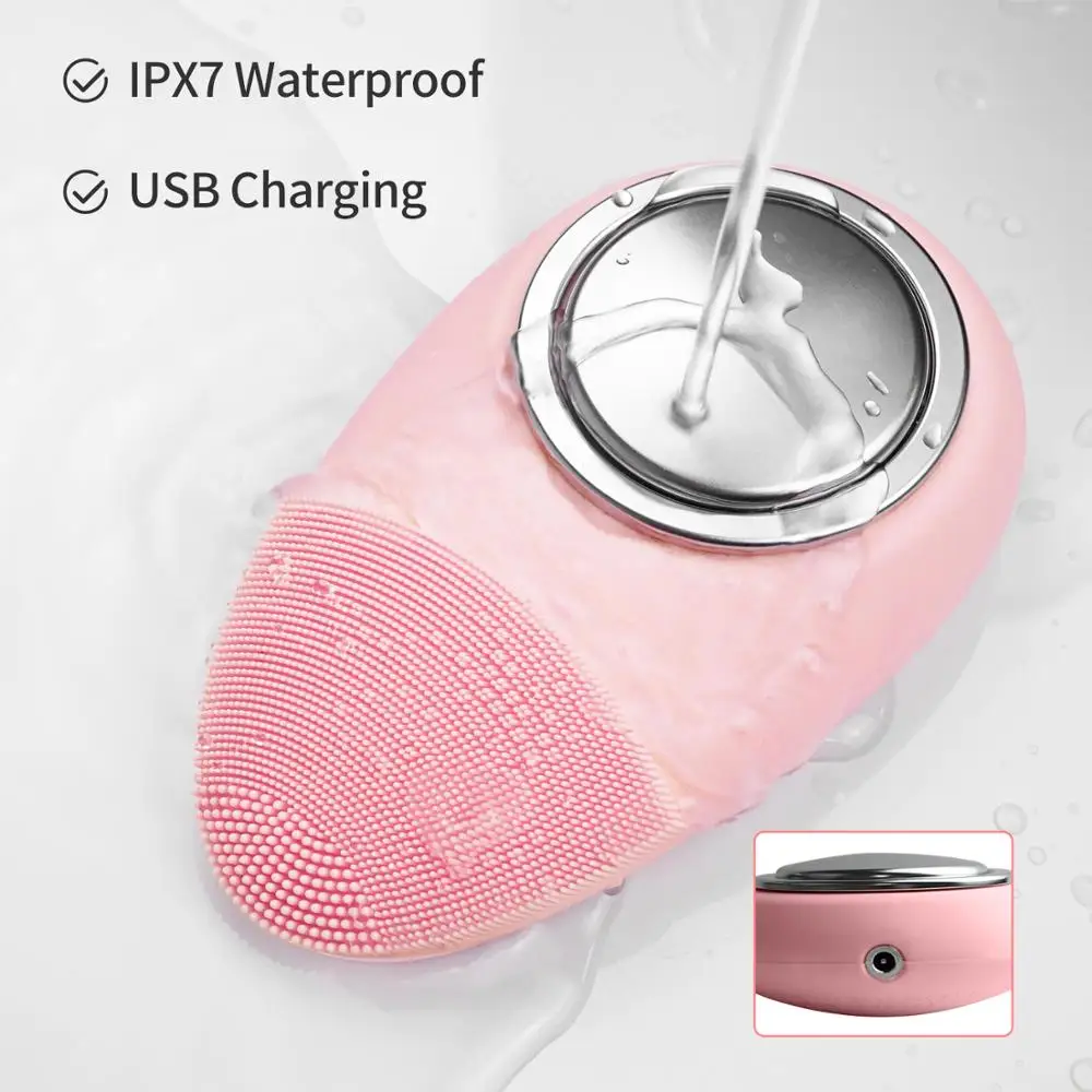 
Vkk Best Seller Waterproof Pore Cleanser Electric Sonic 3D Facial Cleansing Brush 