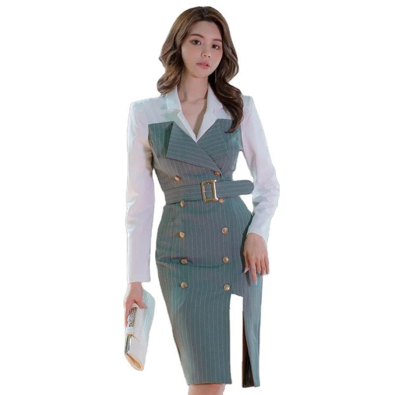 

Korean Style Elegant Women Dress Office Lady Dress