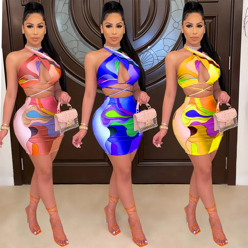 

2021 designer deep v neck cute women custom printing printed one pieces ladies dress woman mini dress sexy club dress, Picture color