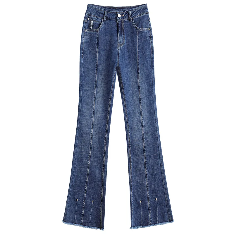 

2020 New Arrivals Spring Autumn fashion High waist wide-leg flared ladies women jeans