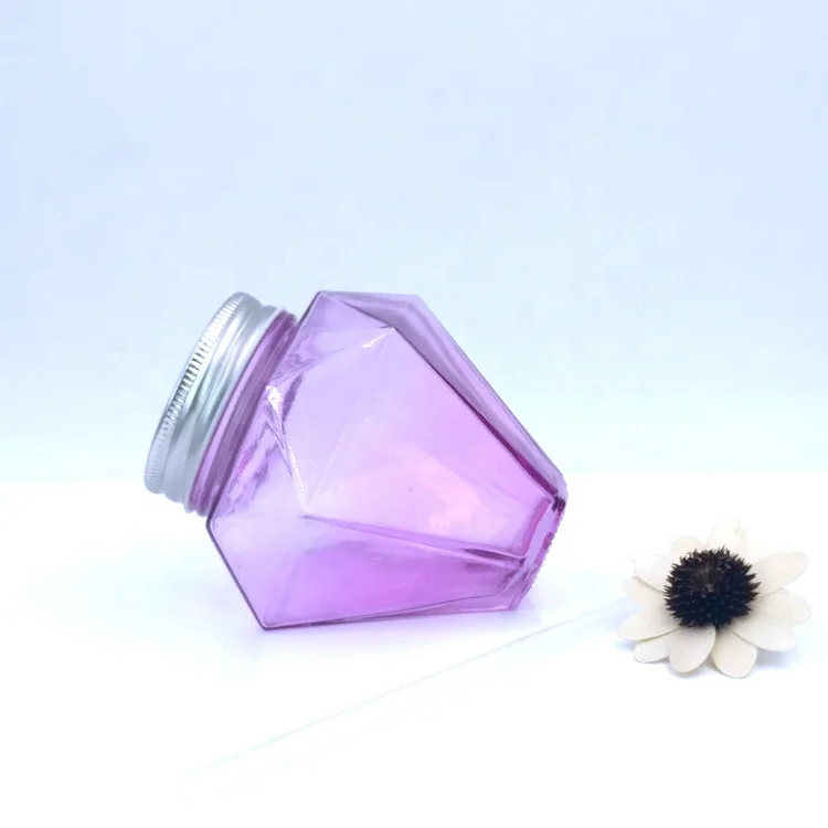 New Diamond Mason Mugs 450ml 520ml 16oz Empty Pink Glass Drinking Jar