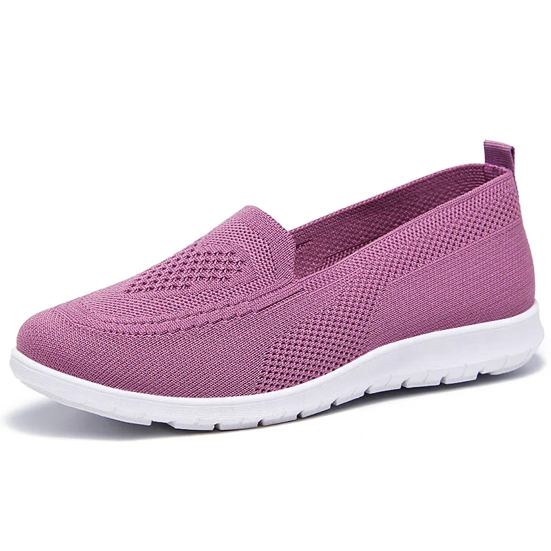 

Slip on loafers breathable knit flat 2022 shoes women's female trending shoes for women flat shoes ladies, 4 colors