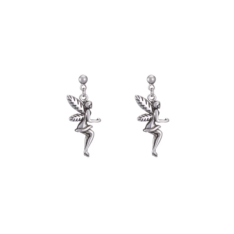 925 Sterling Silver Angel  Stud Earrings For Women Gift jewelry 2021