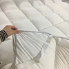 Breathable organic cotton white quilting bedspread Mattress Pad Cover Protector