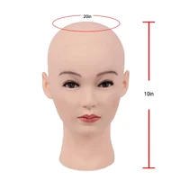 

Plastic bald Mannequin Head Female Professional Cosmetology Head for Wig Making, wig mannequin head display