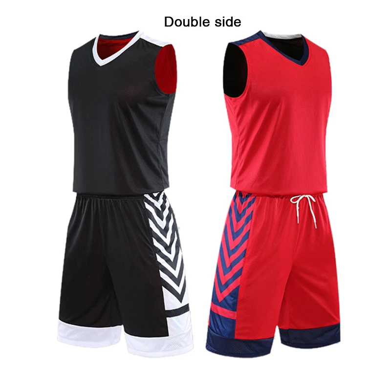 

Double side QUICK DRY Breathable reversible sublimation printing custom men basketball uniforms jerseys sets