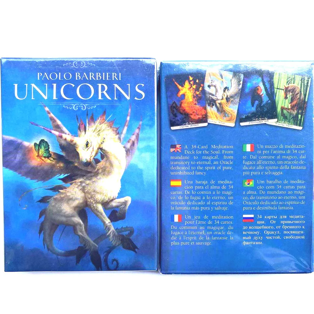 

Barbieri Unicorns Oracle Tarot Cards Fortune Telling Divination Cards for party game family