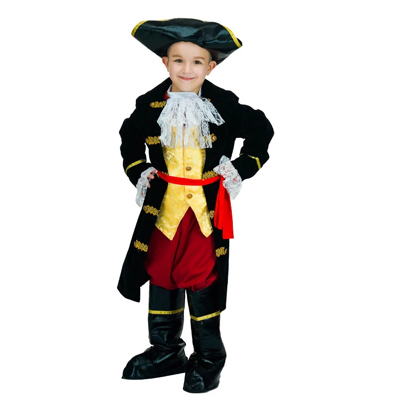 

Wholesales Kid's Pirate Costume Halloween Cosplay Super Deluxe Pirate Costume For Children