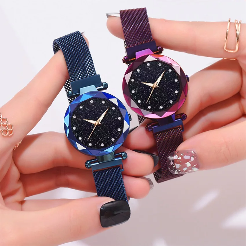 
Hot Sale Luxury Women Ladies Watches Fashion Relogio Feminino Reloj Mujer Crystal Female Magnet Buckle Wristwatch Alloy Watches 