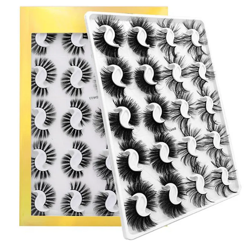 

Custom Eyelash Book 20pairs Multipack Lashes New Style 25mm Length Makeup 3D Lashes Set Vendor, Natural black